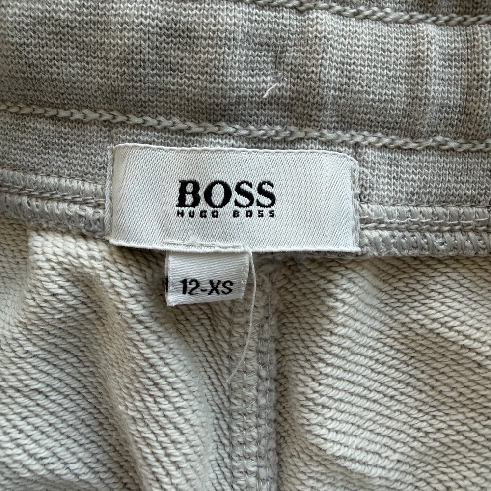 Hugo Boss Kids Gray Logo Shorts - Size 12 (XS) - Picture 3 of 3